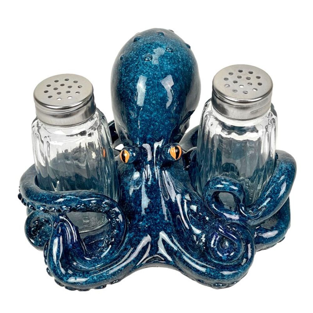 Octopus Salt and Pepper Shaker Set – Coastal Dining Decor